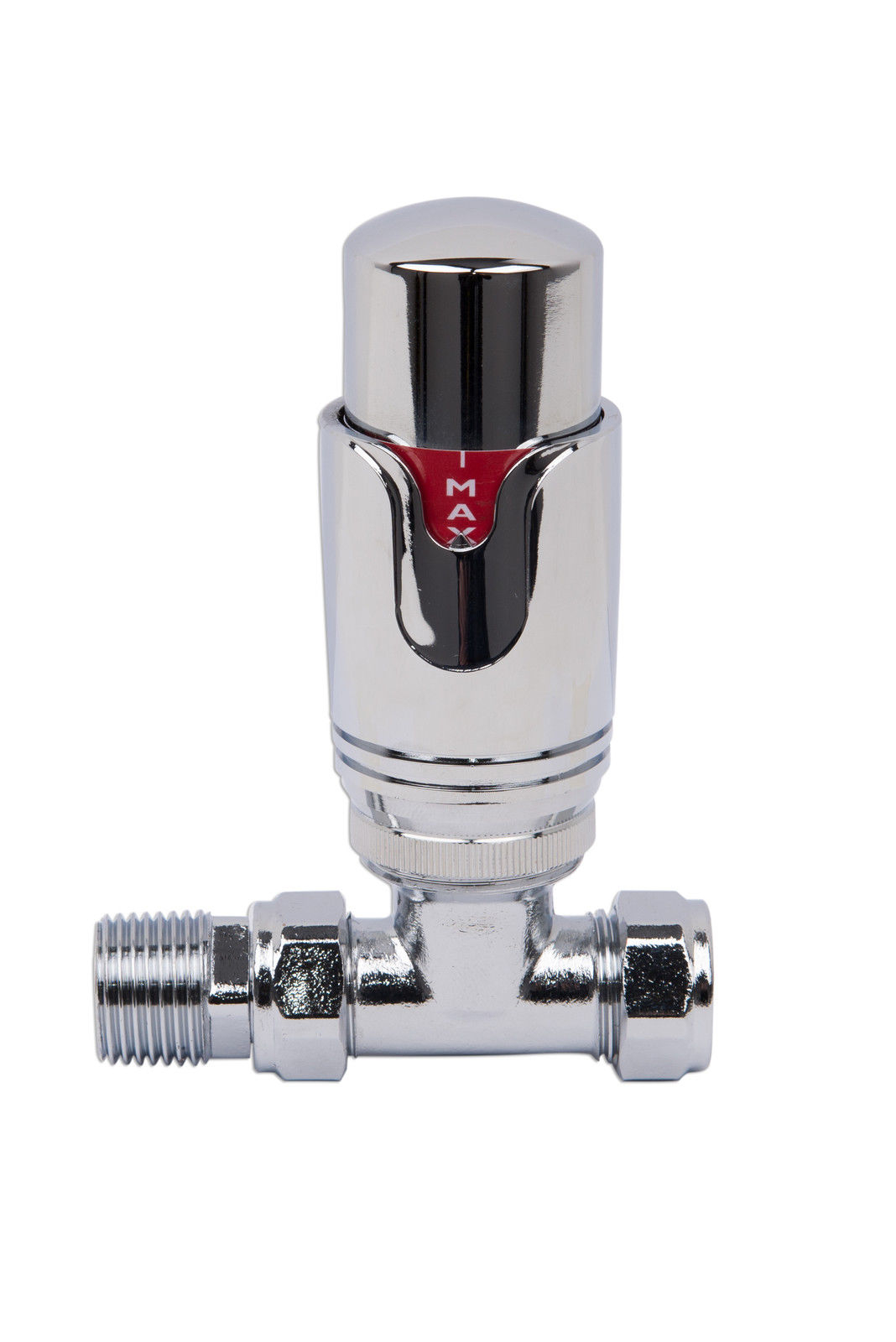 Designer Radiator 15mm Thermostatic Manual White & Chrome Straight Valve Pack eBay