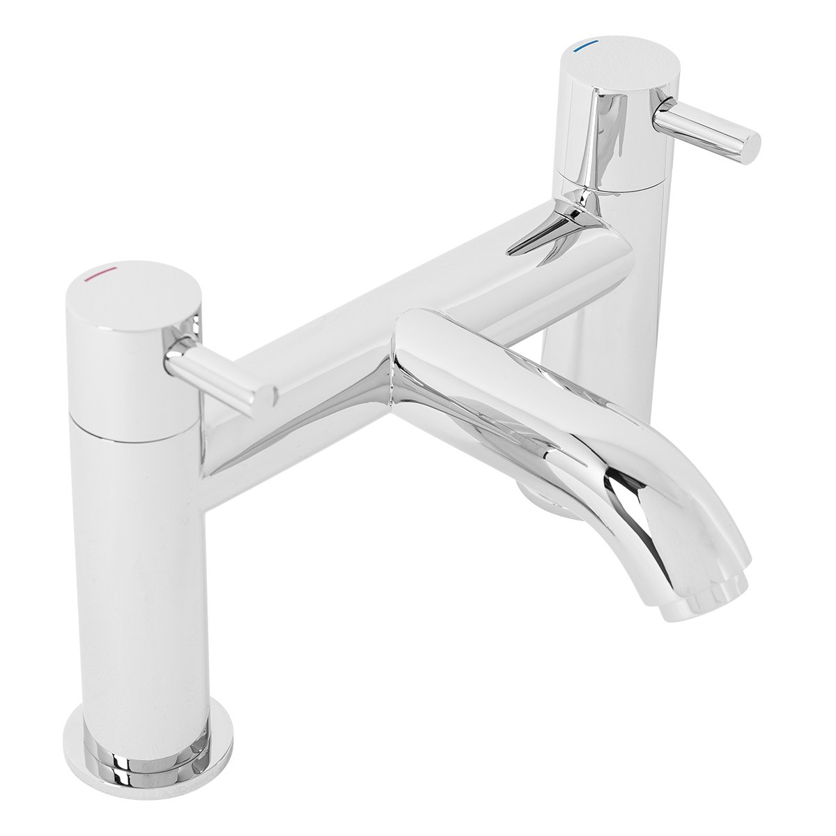 Designer Bathroom Bath Mixer Tap Dual Lever Control Solid Brass Chrome