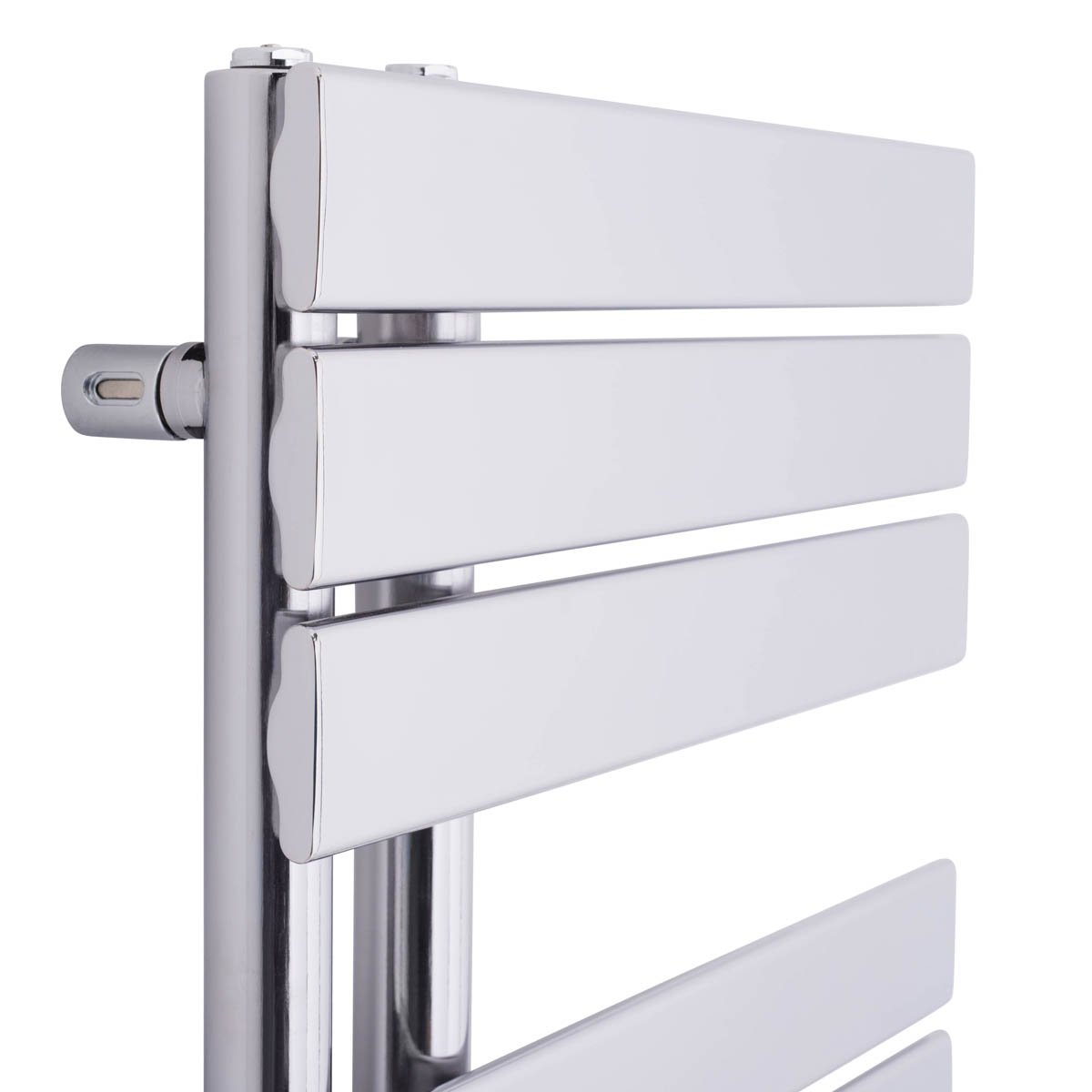 Heated Towel Rail Bathroom Radiator Designer Flat Panel Grey Chrome