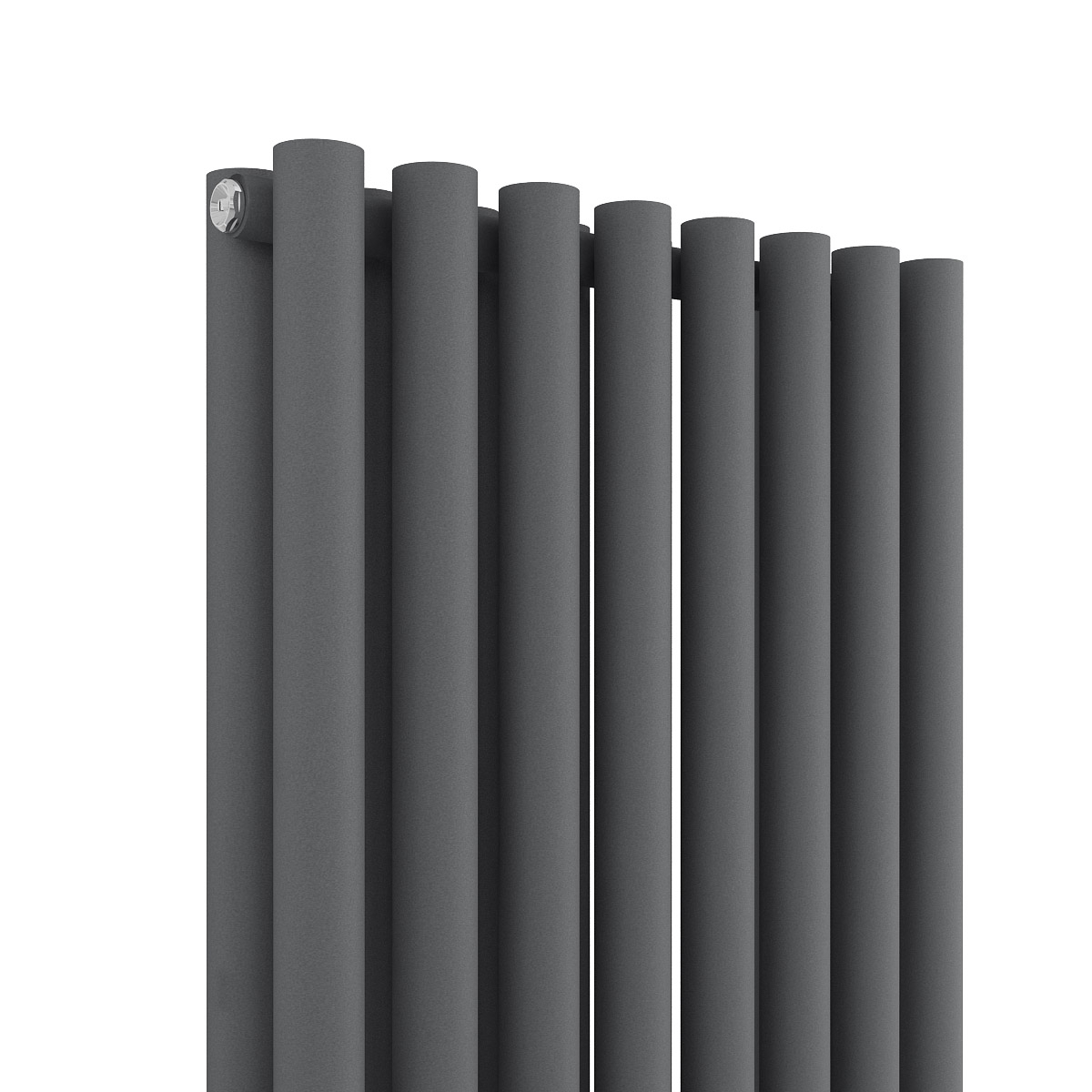 Vertical Modern Designer Radiator Round Tube Double Anthracite