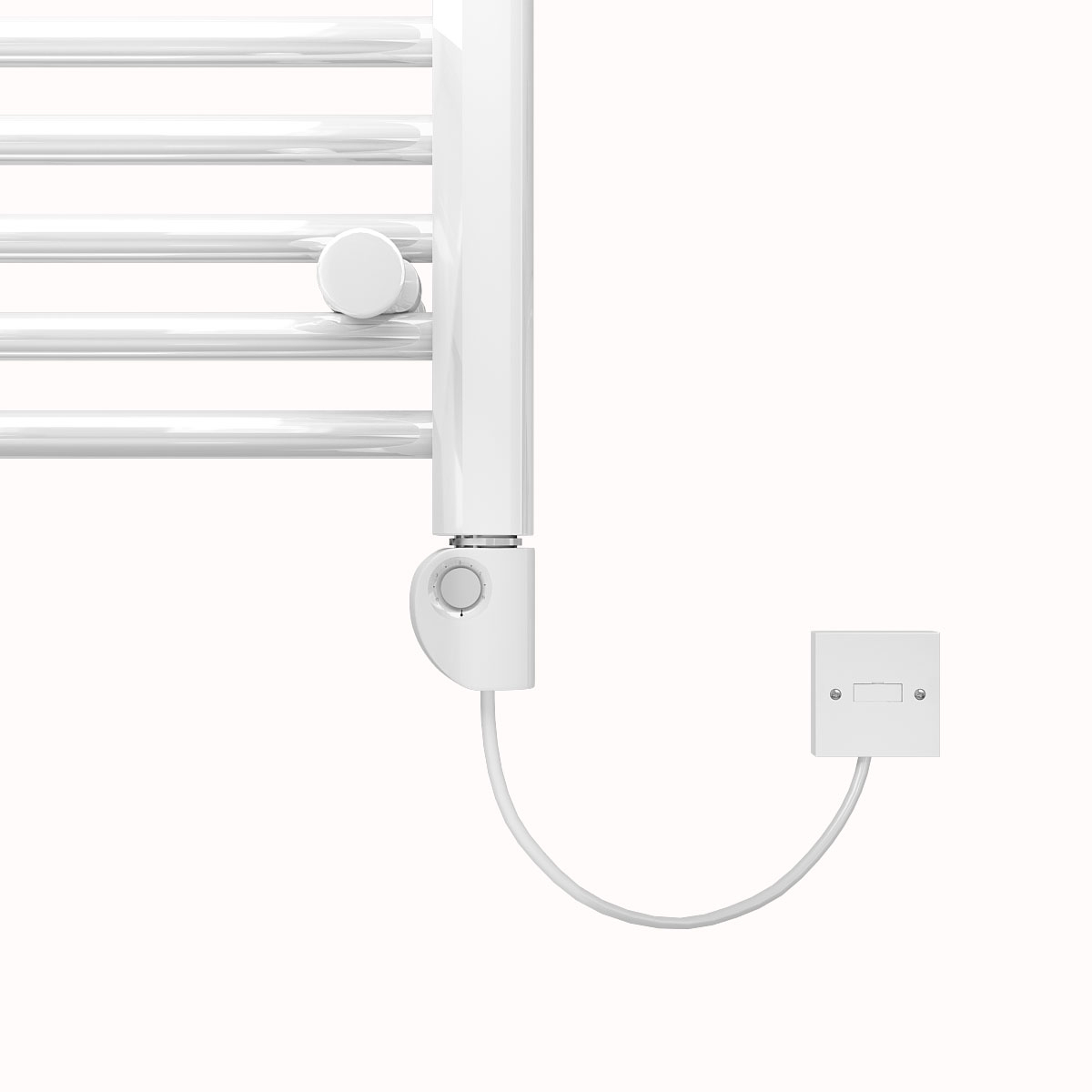 Chrome White Sand Grey Heated Thermostatic Bathroom Electric Towel Rail