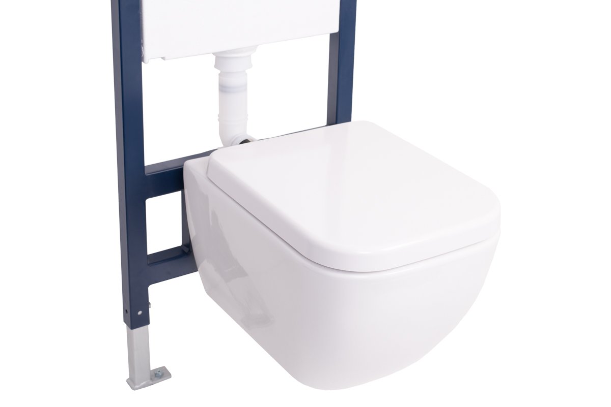 Wall Hung Mounted Steel Toilet Frame + WC Pan + Concealed Cistern