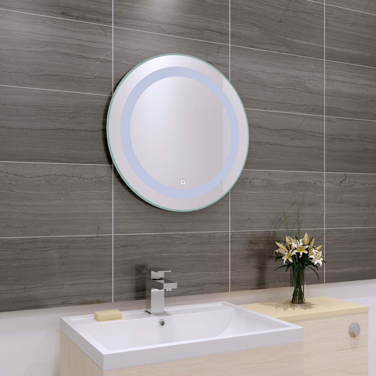 Bathroom Mirror LED Lights Touch Switch Sensor Demister Pad Designer